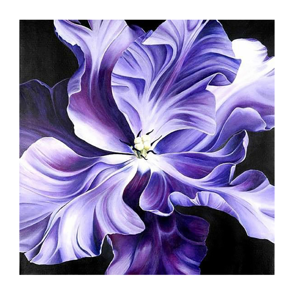 

30*30CM - Round Drill Diamond Painting - Datura, 501 Original