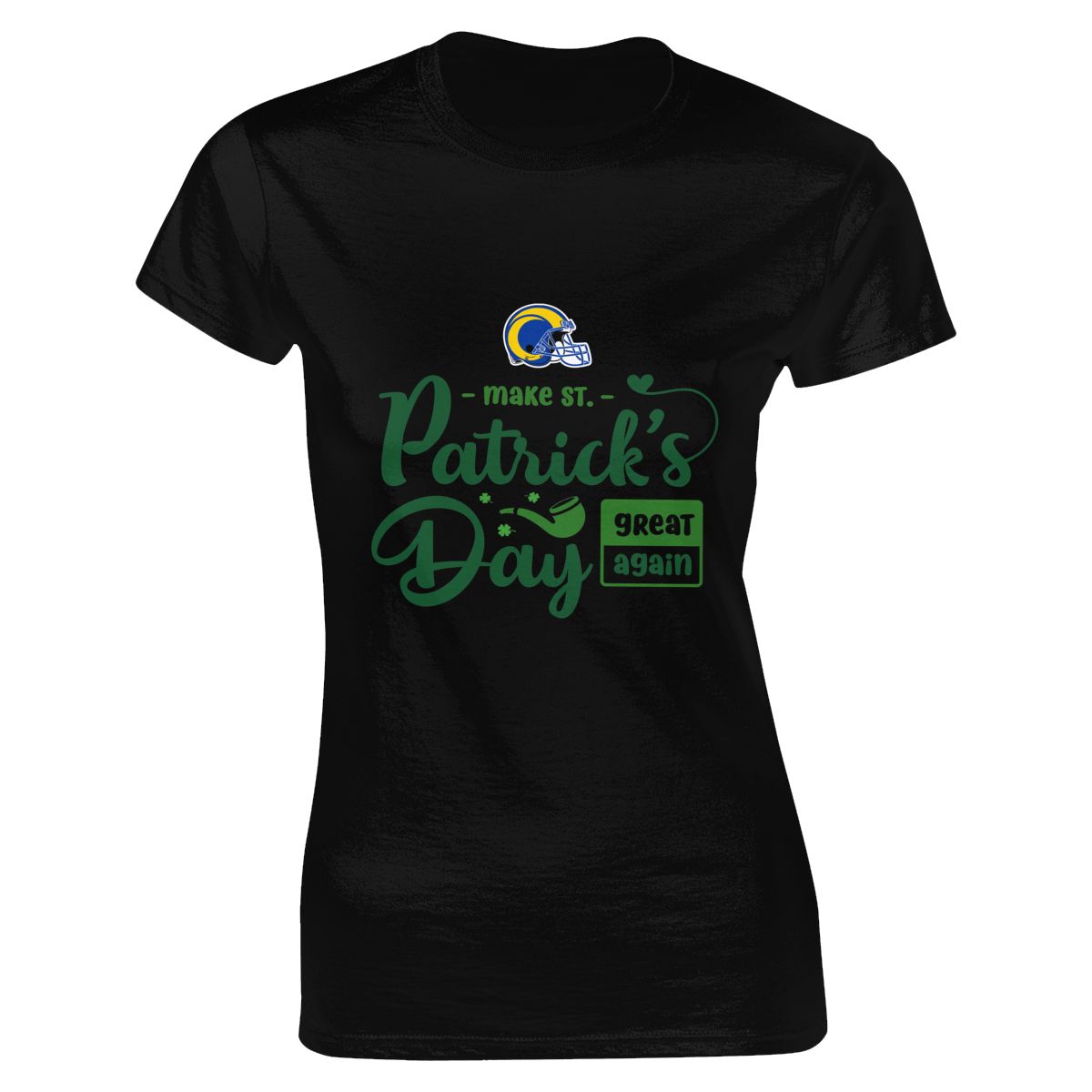 Los Angeles Rams Make Patrick's Day Great Again Women's Soft Cotton T-Shirt