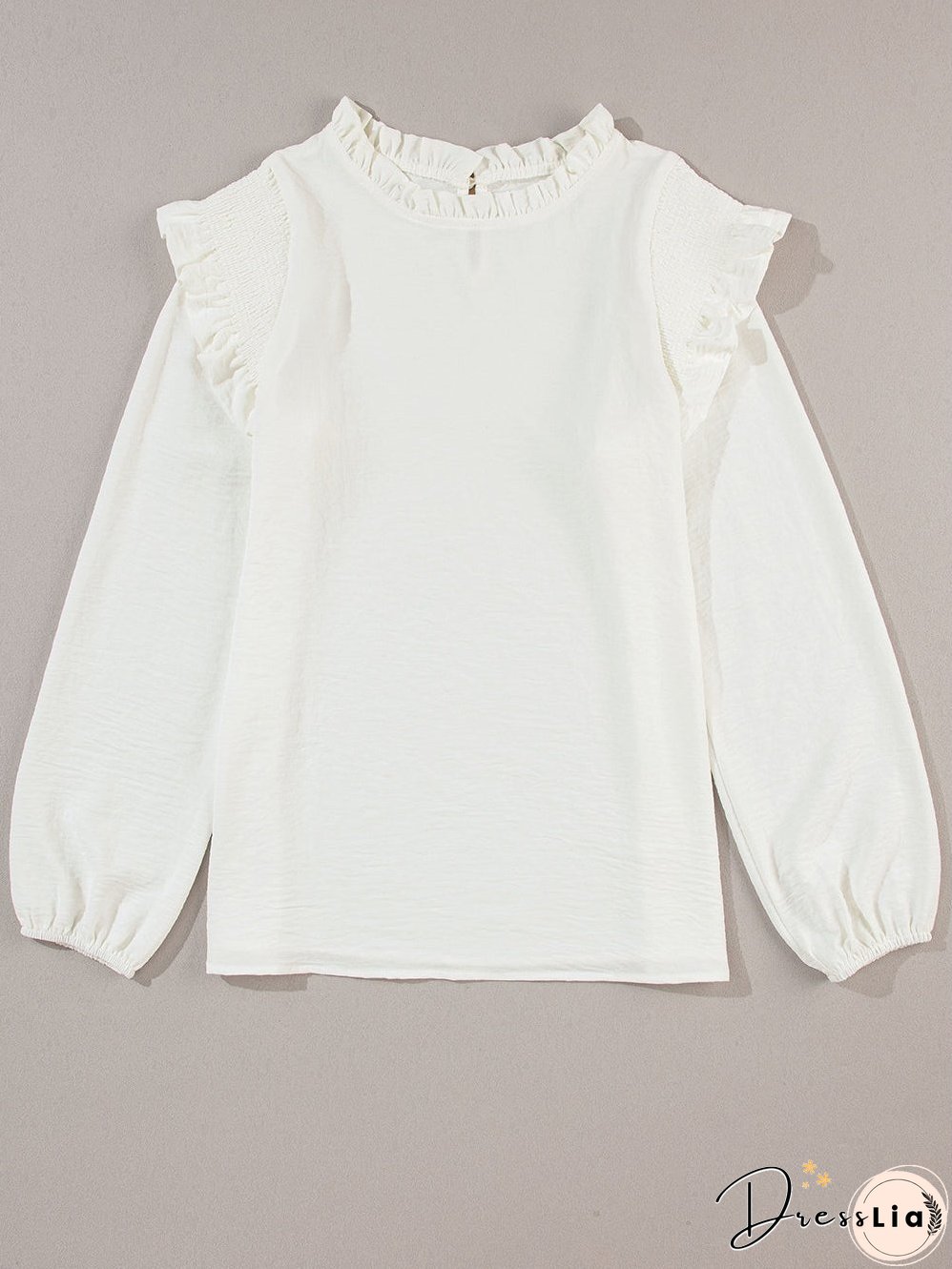 Lovely White Blouse with Ruffles
