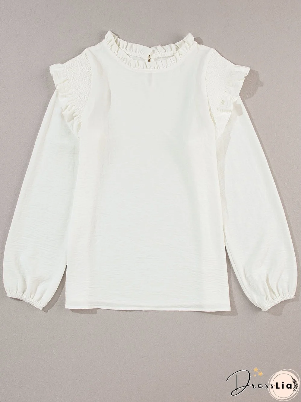 Lovely White Blouse with Ruffles