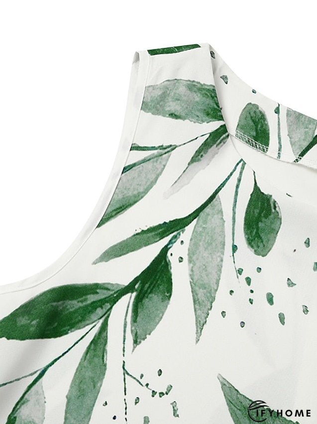 Women's Dress Set Two Piece Dress Shift Dress Midi Dress Green 3/4 Length Sleeve Floral Print Summer Spring Crew Neck | IFYHOME