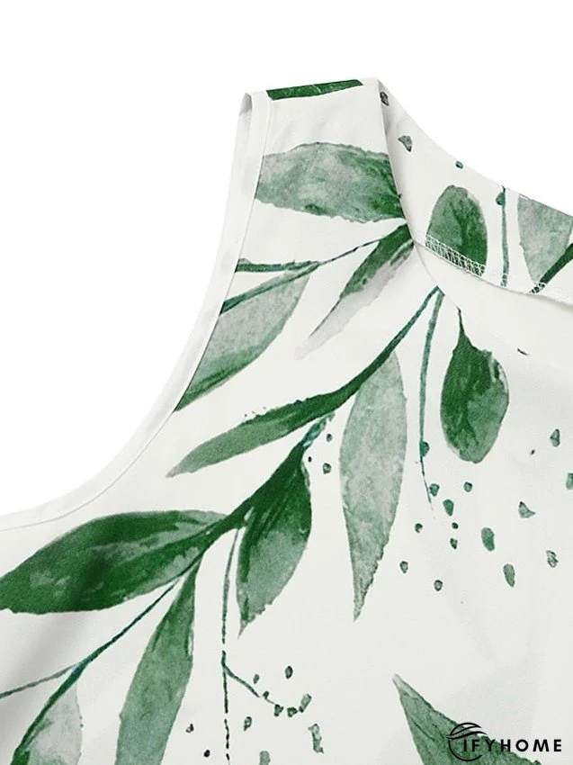 Women's Dress Set Two Piece Dress Shift Dress Midi Dress Green 3/4 Length Sleeve Floral Print Summer Spring Crew Neck | IFYHOME