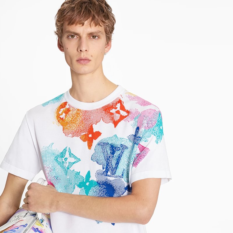 Louis Vuitton Multicolor Watercolor TShirt Mens Fashion Tops  Sets  Tshirts  Polo Shirts on Carousell