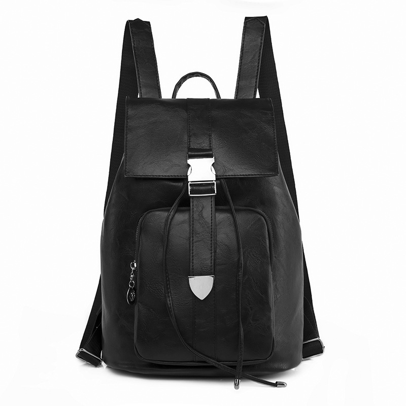 Soft Leather Double Shoulder Casual Simple Bag