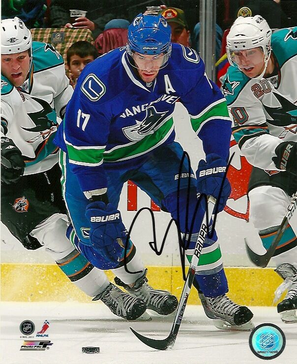 Vancouver Canucks Ryan Kesler Autographed Signed 8x10 Photo Poster painting COA