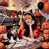 4PCS DIY Diamond Painting Halloween Glasses for Kids and Adults, Funny Crystal Rhinestone Art Eyewear Decoration for Halloween Party Favors, Photo Booth Props, No Lenses