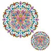 DIY Mandala Diamond Painting Refrigerator Magnet 360 Rotating Diamond Art Magnetic Refrigerator Sticker Double-Layer Rhinestone Refrigerators Stickers for Home Wall Kitchen Decoration