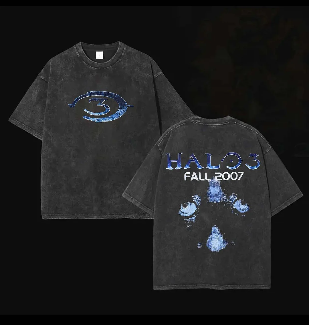 Halo 3 Fall 2007 Printed Unisex Washed T-Shirt