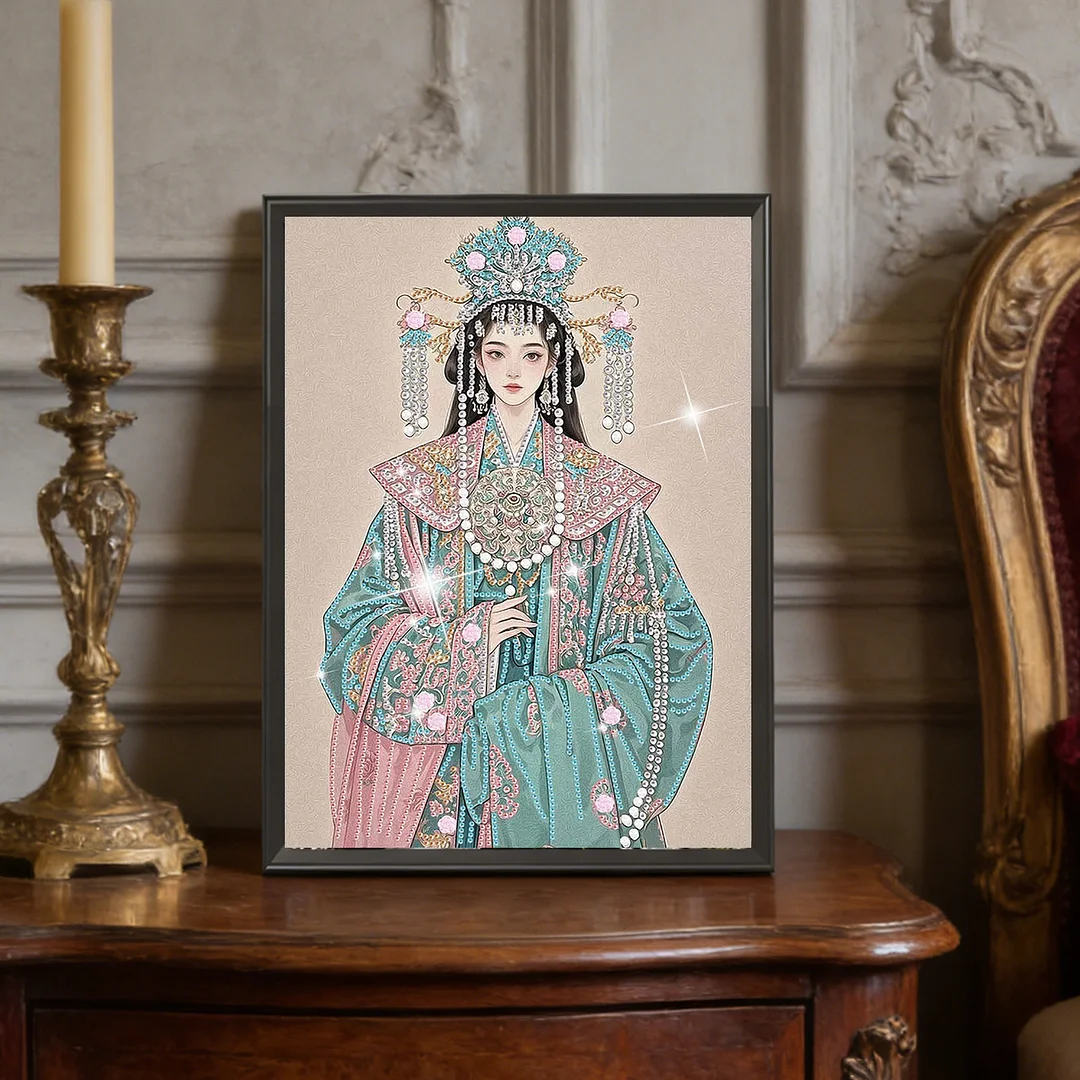 Diamond Painting - Partial Special Shaped Drill - Noble Lady(Canvas|30x40cm)