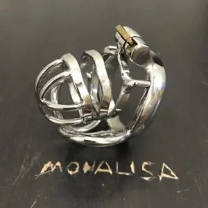 pornhint Pornhint Male Metal Chastity Cage Device Men Stainless Steel Lock Belt Anti-Off Clamp 295