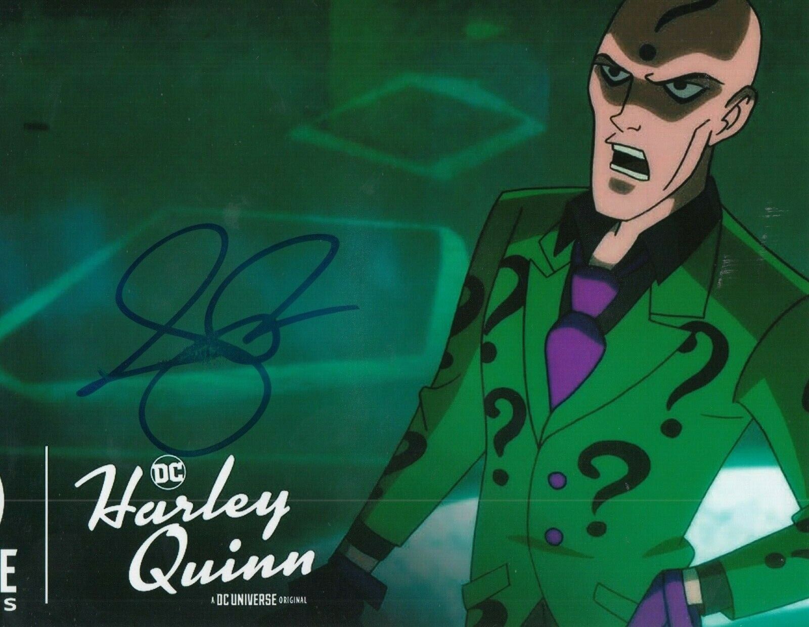 JIM RASH signed (HARLEY QUINN) autograph 8X10 Photo Poster painting *THE RIDDLER* Proof W/COA #3