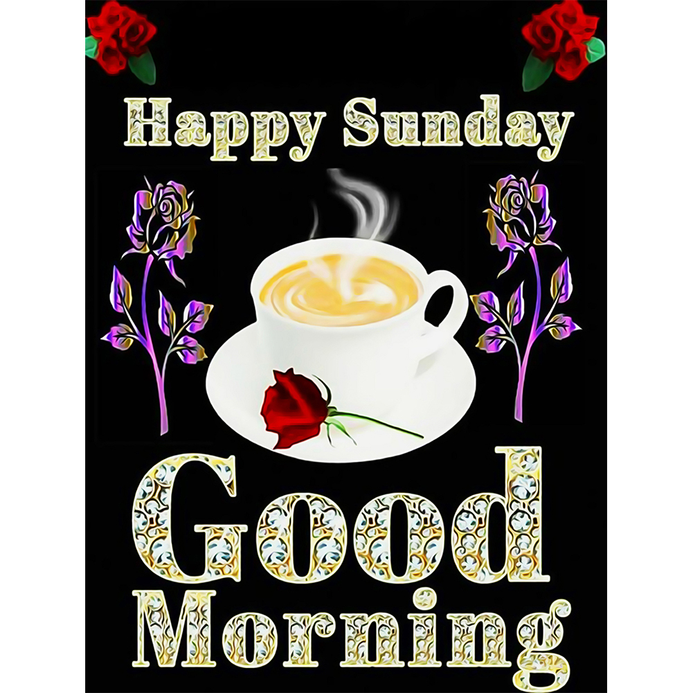 

35*45CM - Round Drill Diamond Painting - Good Morning, 501 Original