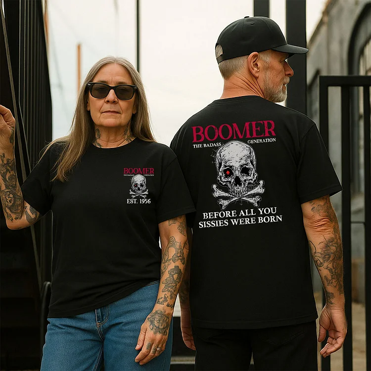Boomer Customize T-shirt 100% Cotton, The Badass Generation Sweatshirt, Custom Year Of Birth Hoodie