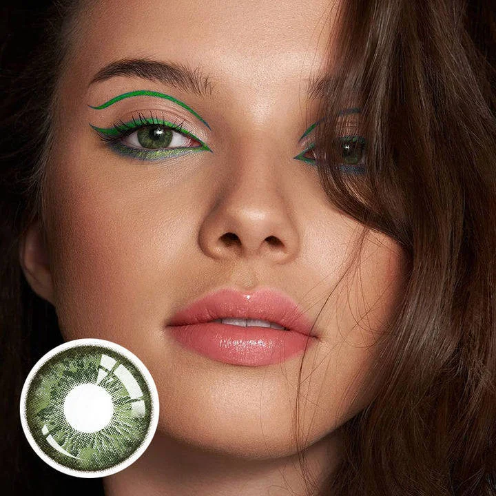 Cocktail Green Mint Julep Colored Contact Lenses