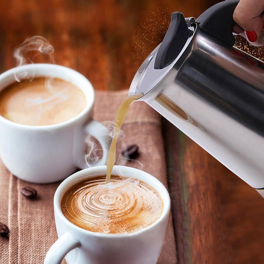 

Big Belly Stove Top Mocha Coffee Pot Moka Stainless Steel Coffee Maker, 200ml, 501 Original