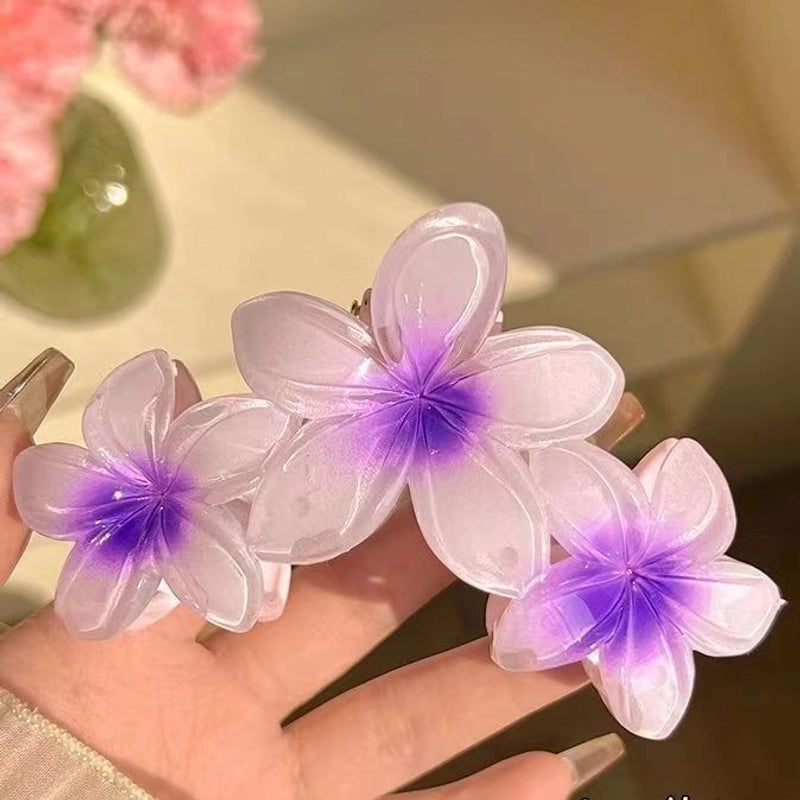2 Pieces Women’s Sweet Flower Arylic Hair Claws