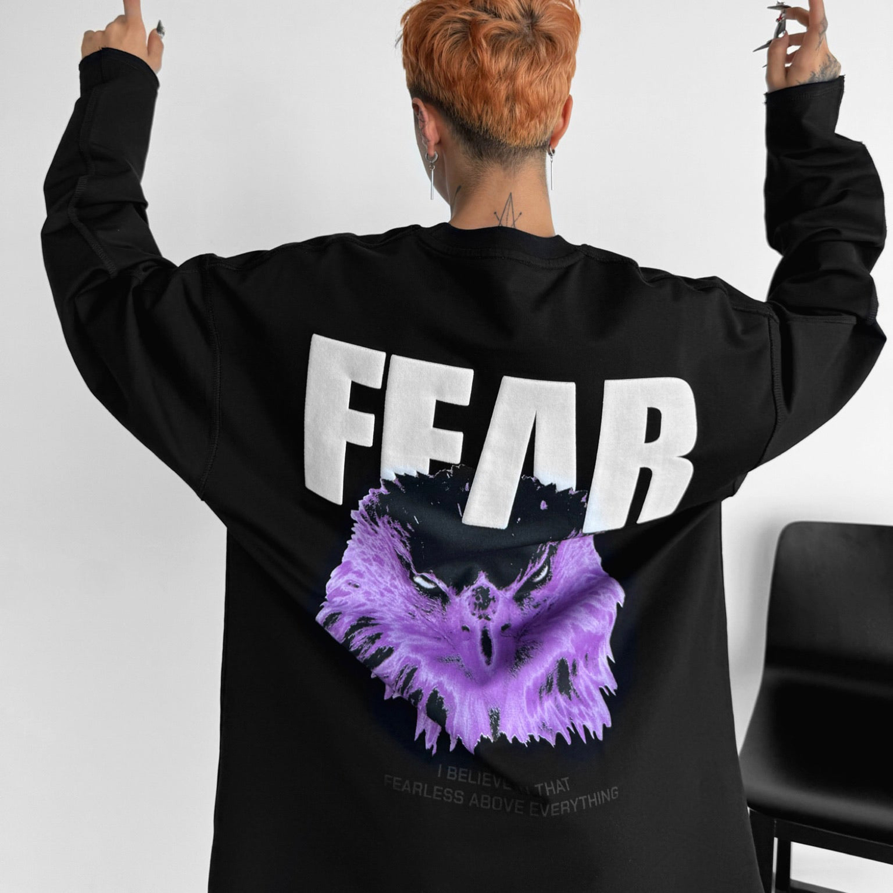 Oversize Fear Sweatshirt / [blueesa] /