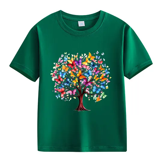 【2Y-13Y】Colorful Butterfly Tree Of Life Kids' T-Shirt