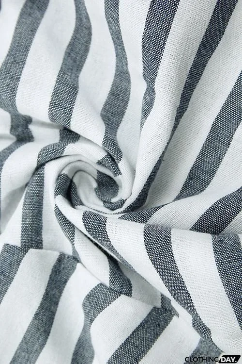 Stripe Knot One Shoulder Romper