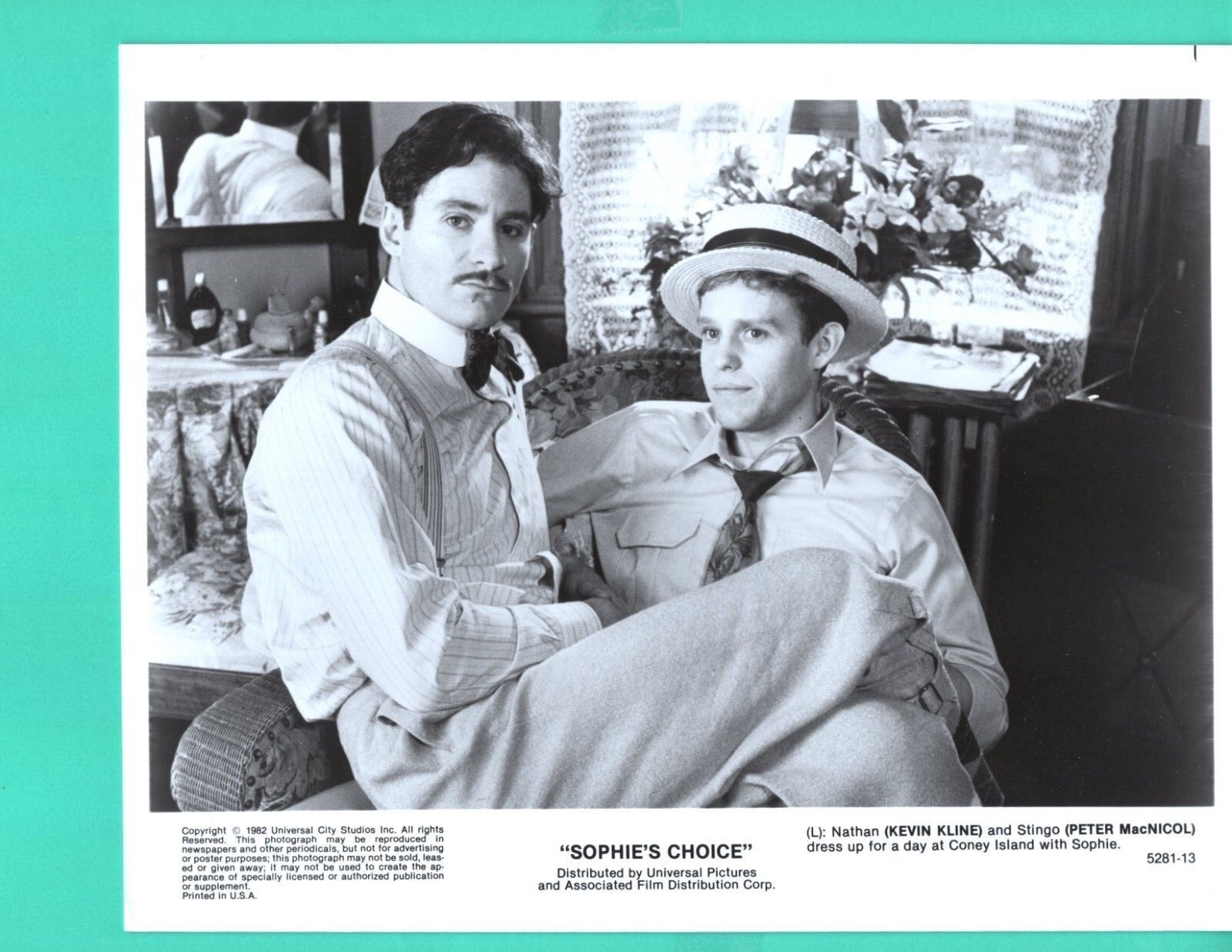 KEVIN KLINE PETER MACNICOL Actors 1982 Promo Photo Poster painting 8x10 Sophie's Choice