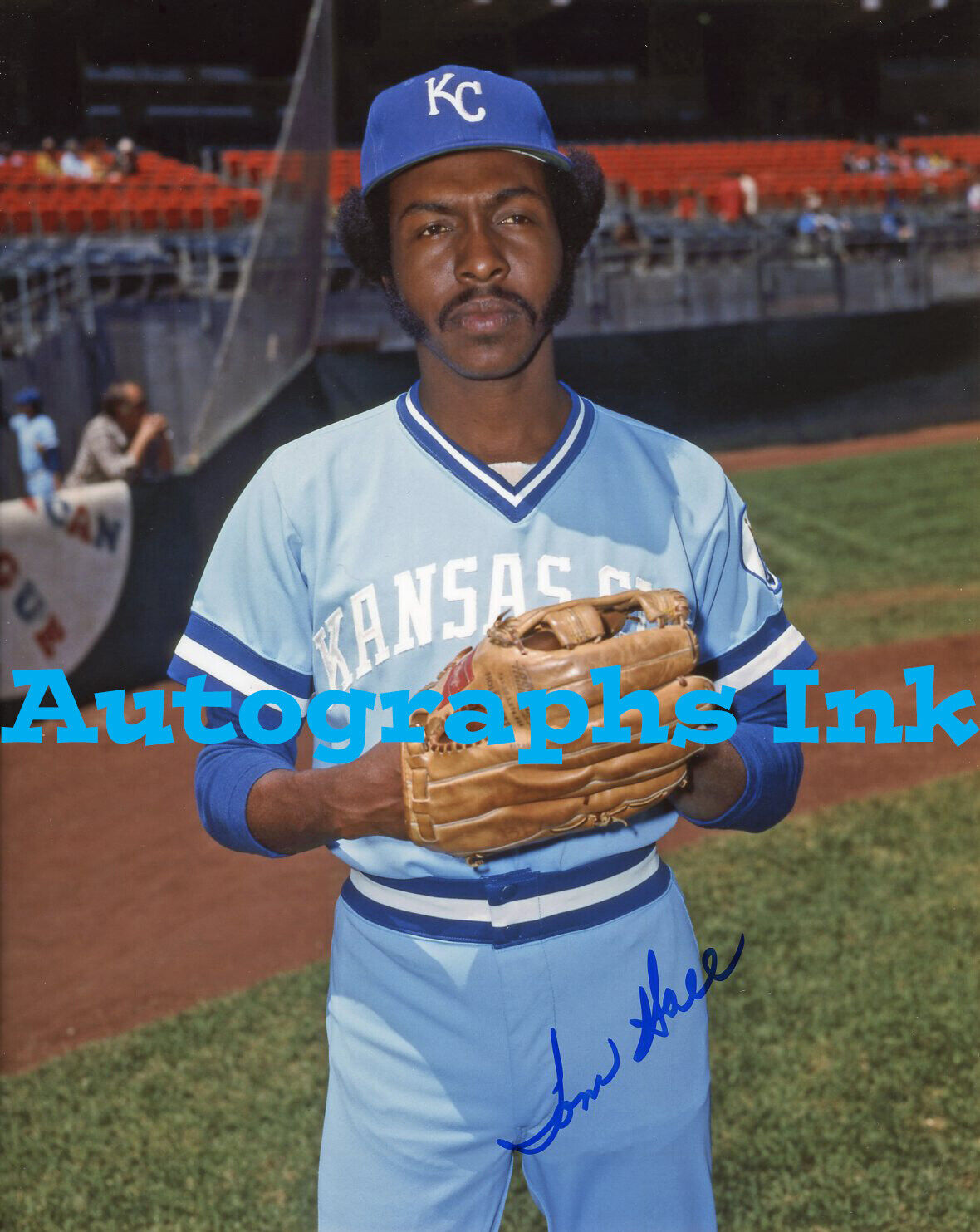 Tom Hall autographed 8x10 Royals In Person Topps Negative #2