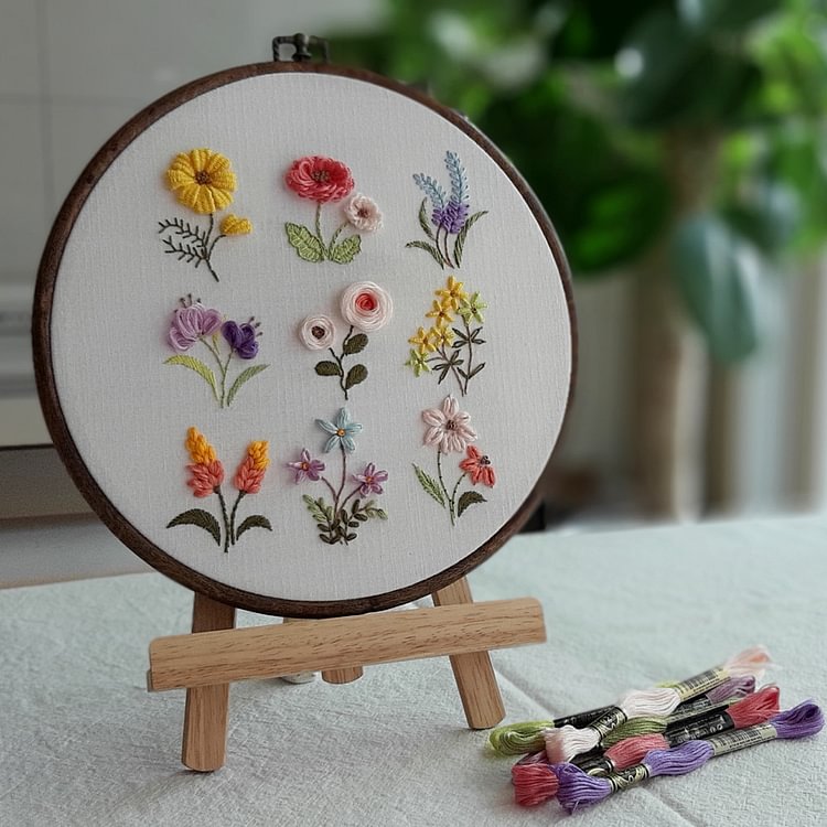 3D French Flower Embroidery Kit