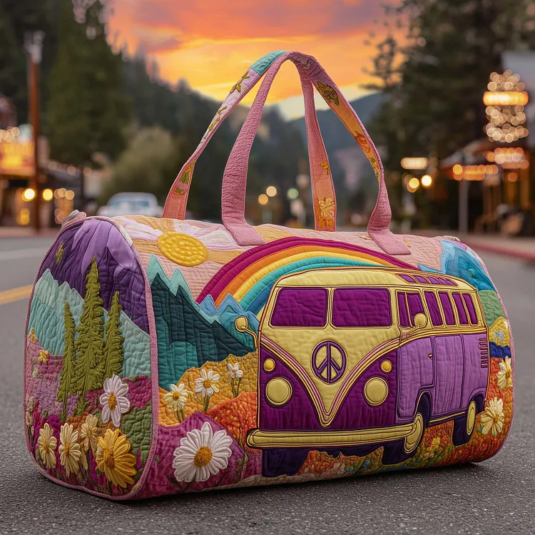 Hippie Van Quilted Duffel Bag
