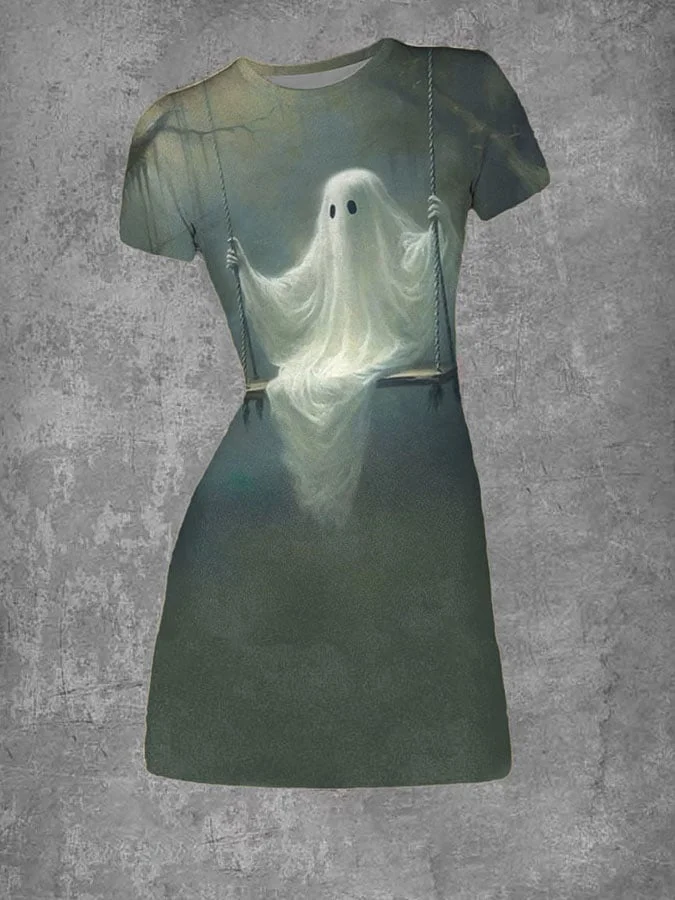 Ghost Ladies Print Dress