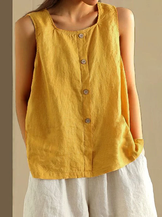 Women's Cotton Casual Sleeveless Top 