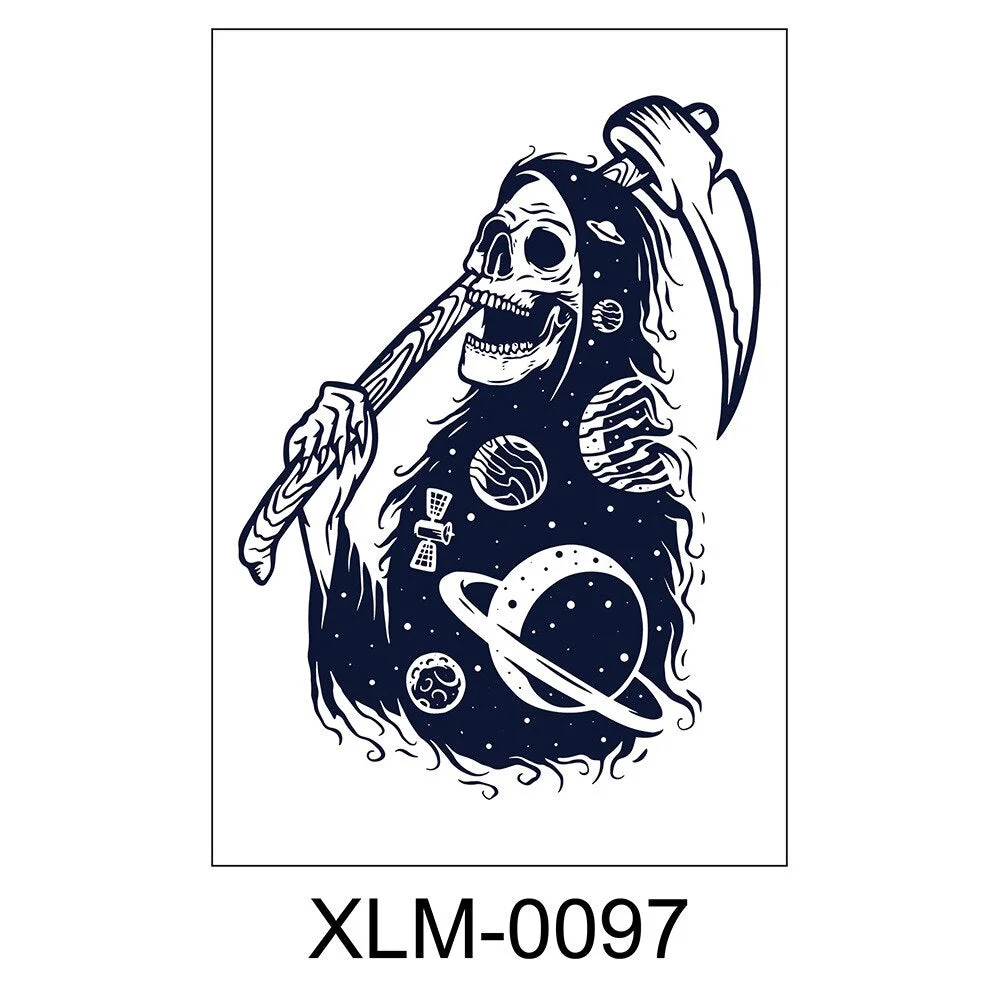 Semi-permanent waterproof sweat plant lasting big picture tattoo flower arm non-reflective herbal juice tattoo sticker