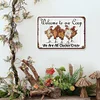 Farm Chicken Welcome To Our Coop We Are All Cluckin Crazy - Metal Tin Signs(8*12Inch/12*16Inch) - Animal