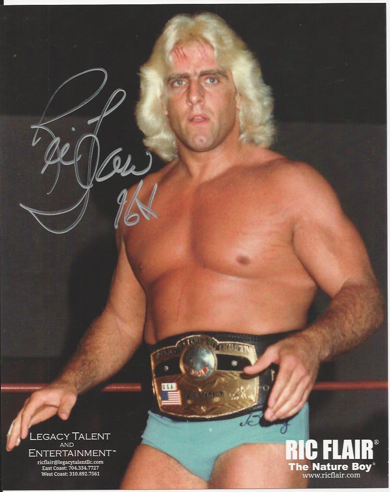 Ric Flair - Wrestling Champion / The Four Horsemen signed Photo Poster painting