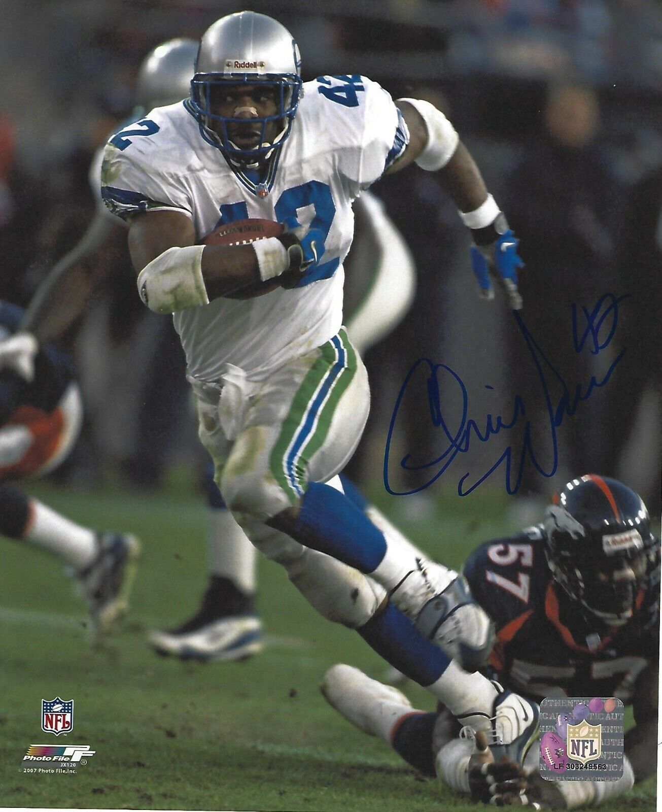 Autographed CHRIS WARREN Seattle Seahawks 8X10 Photo Poster painting - w/COA