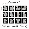 12Pcs DIY Pearl Painting Santa Claus for Home Wall Decor(15x15cm)