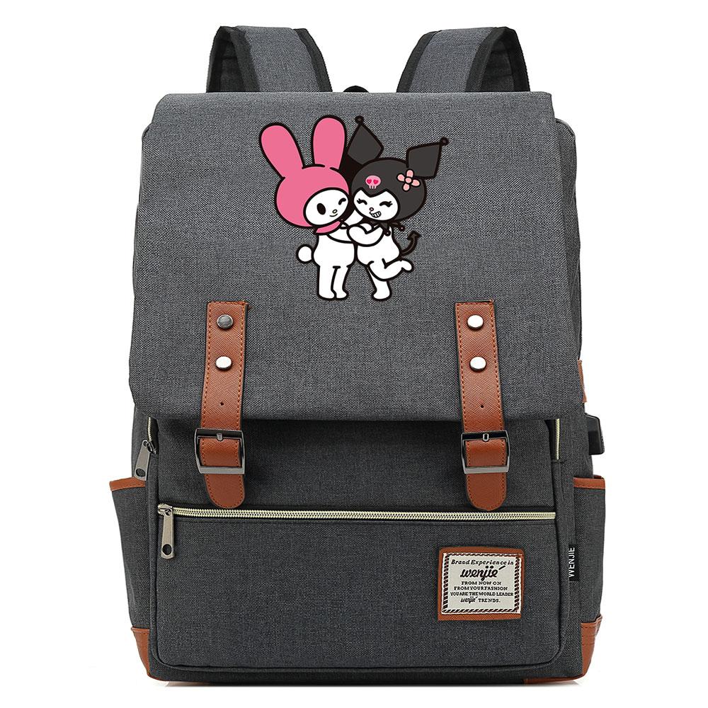 Mayoulove Kuromi Backpack Large Capacity Durable Design for School and Outdoor Use-Mayoulove