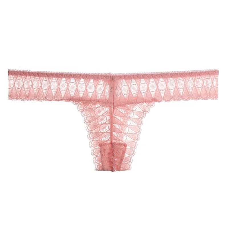 Meet'r Sexy Panties Women Lace Low-waist Briefs Female Breathable Underwear Black Transparent G String T-back Thong Lingerie