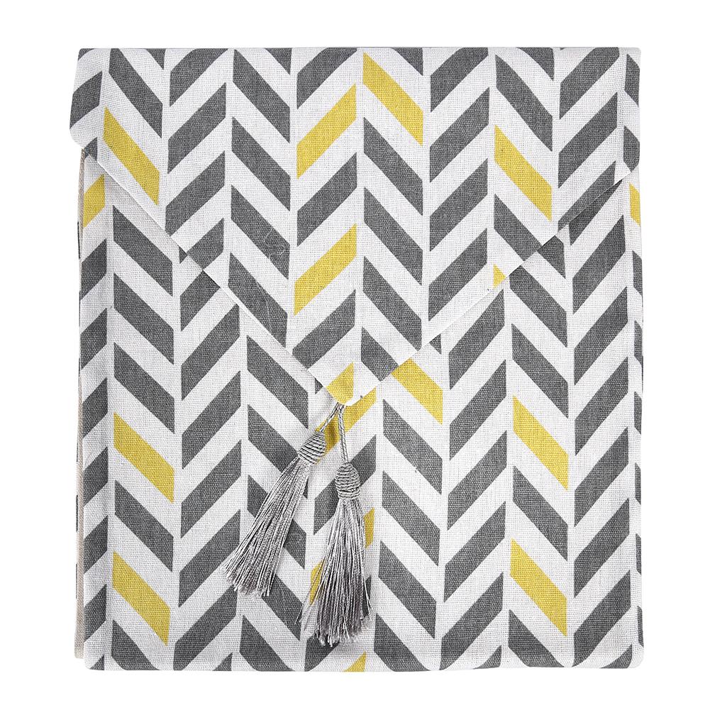 

Modern Nordic Style Geometric Pattern Linen Table Runner Simple Tablecloth, Yellow grey arrow, 501 Original