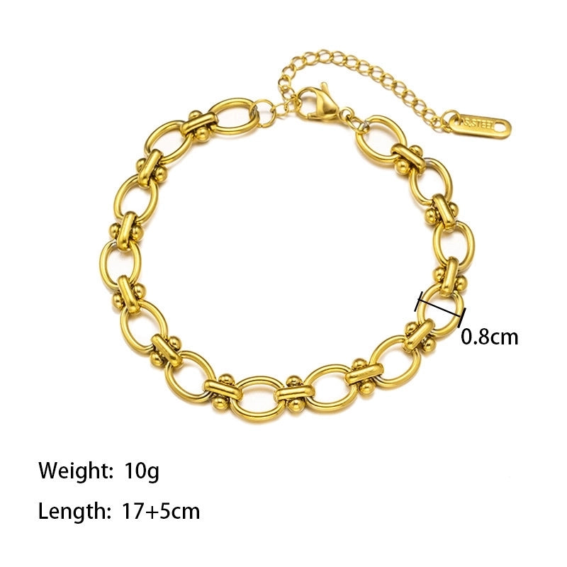 Basic Heart Shape Solid Color Bow Knot Titanium Steel Bracelets In Bulk