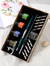 Starry Sky Glass Fountain Dip Pen Stationery English Calligraphy Pen Gift