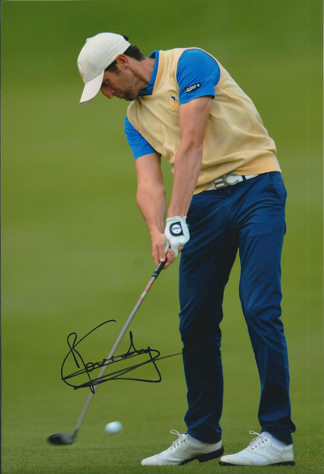 Gregory BOURDY SIGNED AUTOGRAPH 12x8 Photo Poster painting AFTAL COA European Tour Golf Winner