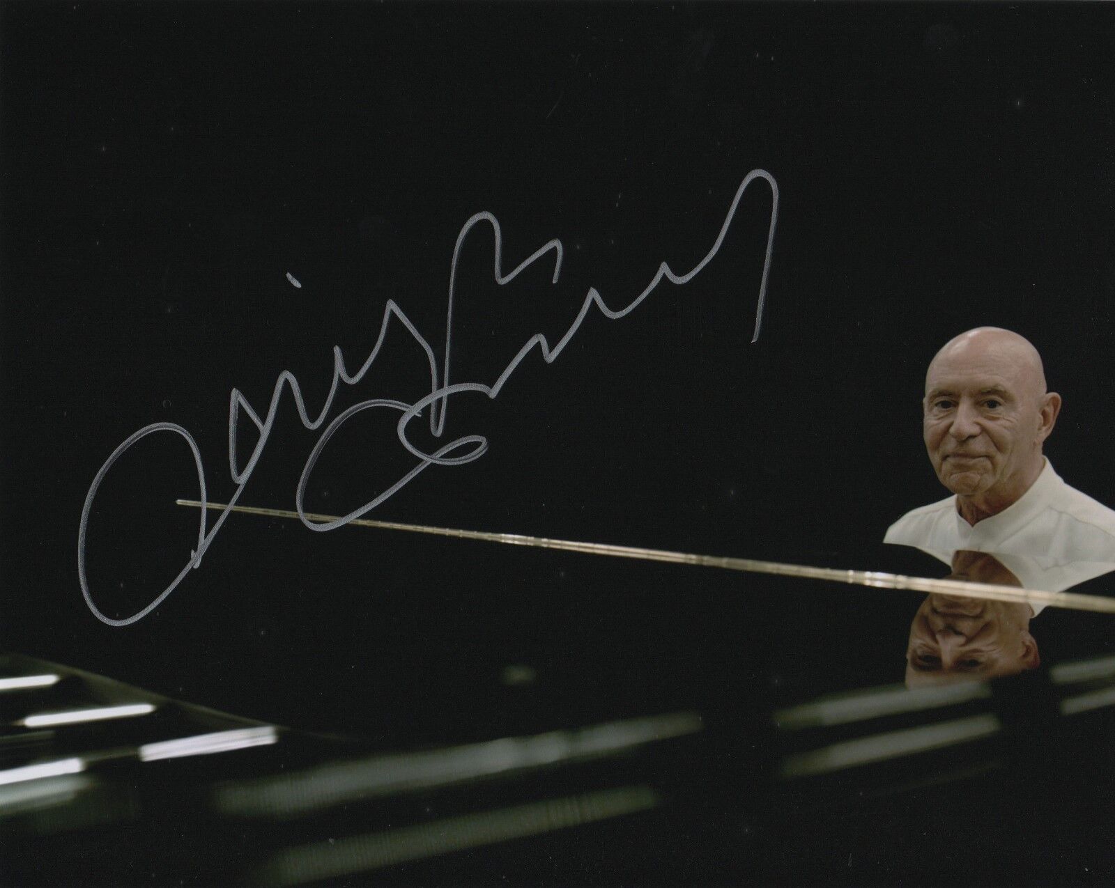 Christoph Eschenbach conductor REAL hand SIGNED 8x10 Photo Poster painting #3 COA Autographed