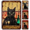 4PCS Black Cat - Metal Tin Signs Set(8*12Inch/12*16Inch) - Animal