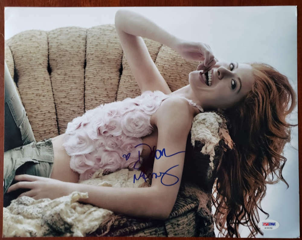 Debra Messing Psa Dna Coa Autograph 11x14 Photo Poster painting Hand Signed