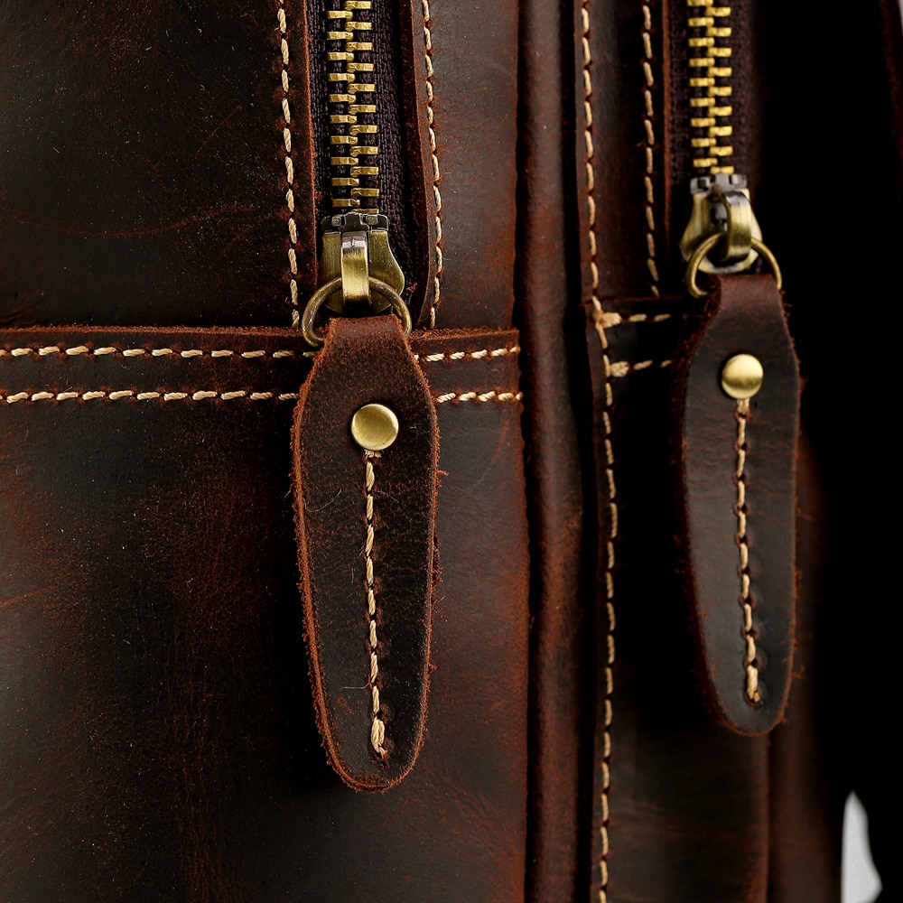 Color Dark Brown Side Pocket Zipper Display