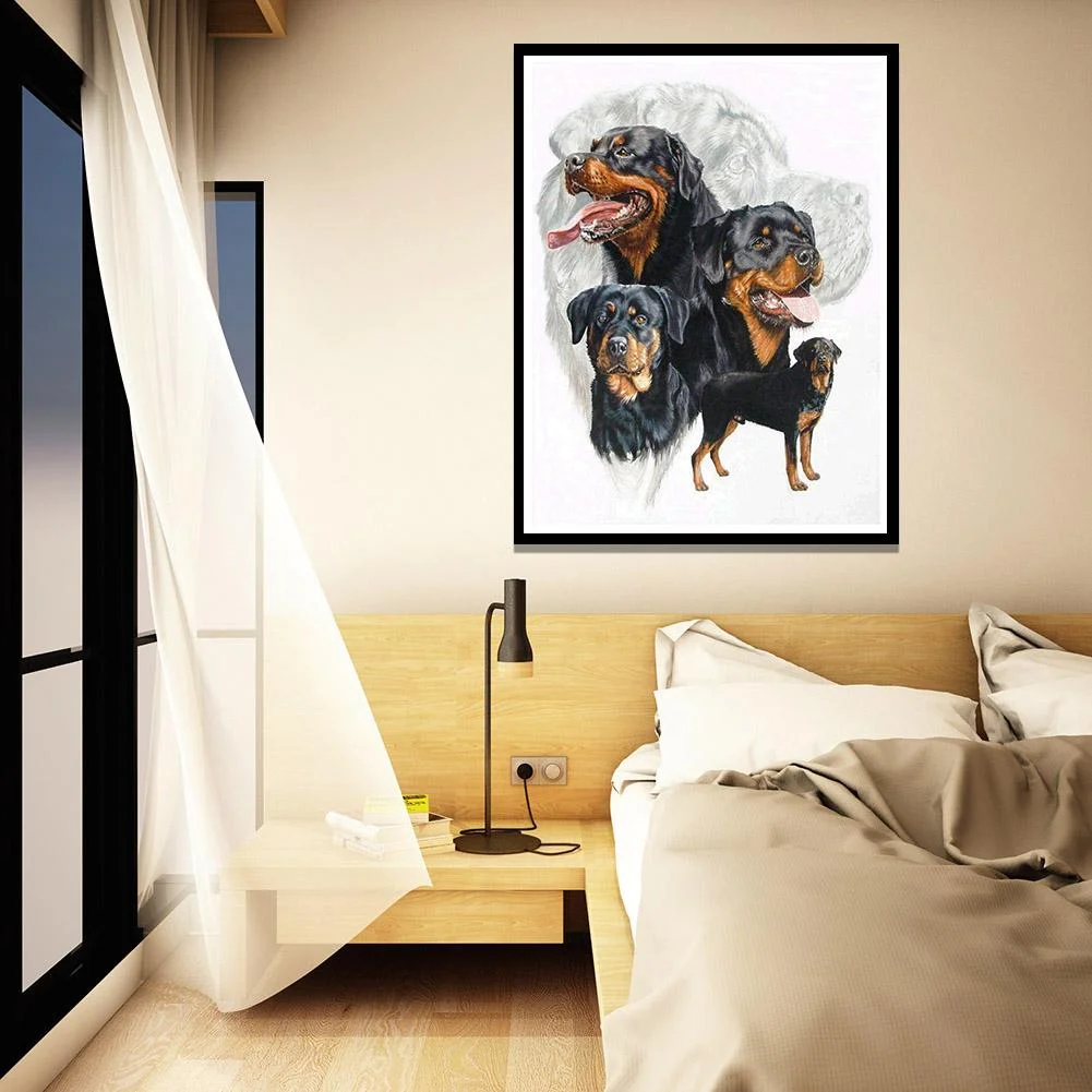 Diamond Painting - Full Round Drill - Dogs(30*40cm)