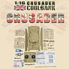 CoolBank G2078 1/16 British Crusader RC Tank – 360° Turret, Dual-Speed, Smoke & Sound Effects