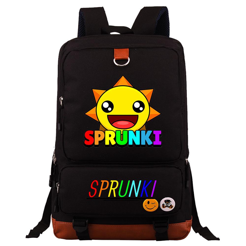 Mayoulove Sprunki Backpack Lightweight Design with Cute Patterns for School and Outdoor Activities-Mayoulove