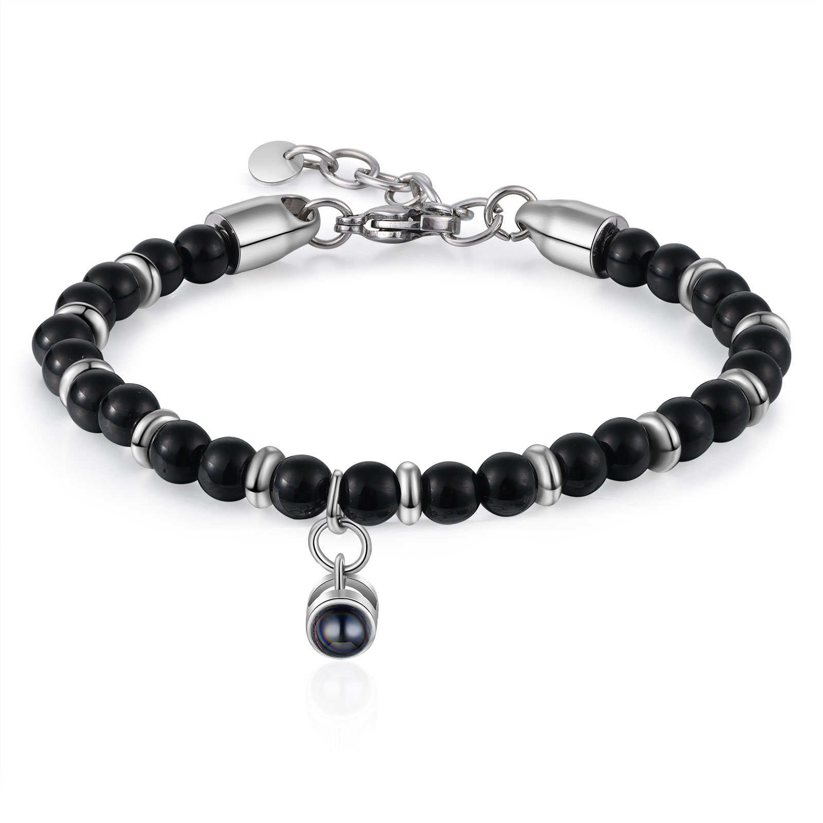 Braccialetto con proiezione personalizzato foto coppia amore Valentine 