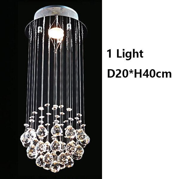 Modern K9 Crystal Lamp Led Chandelier Nordic Luxury Pendant Lamp Duplex Loft Decoration Ceiling Chandelier Living Room Hanglamp