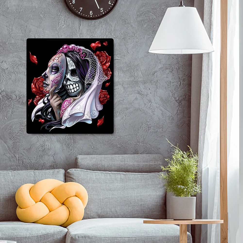 Animated Halloween Diamond Painting Full Round Drill Cross Stitch (W505)